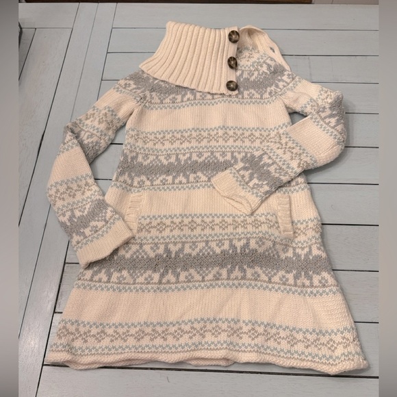 GAP KIDS | Winter ❄️ Fair Isle sweater dress Classic Y2K |  Sz Small 6/7 - Picture 1 of 4